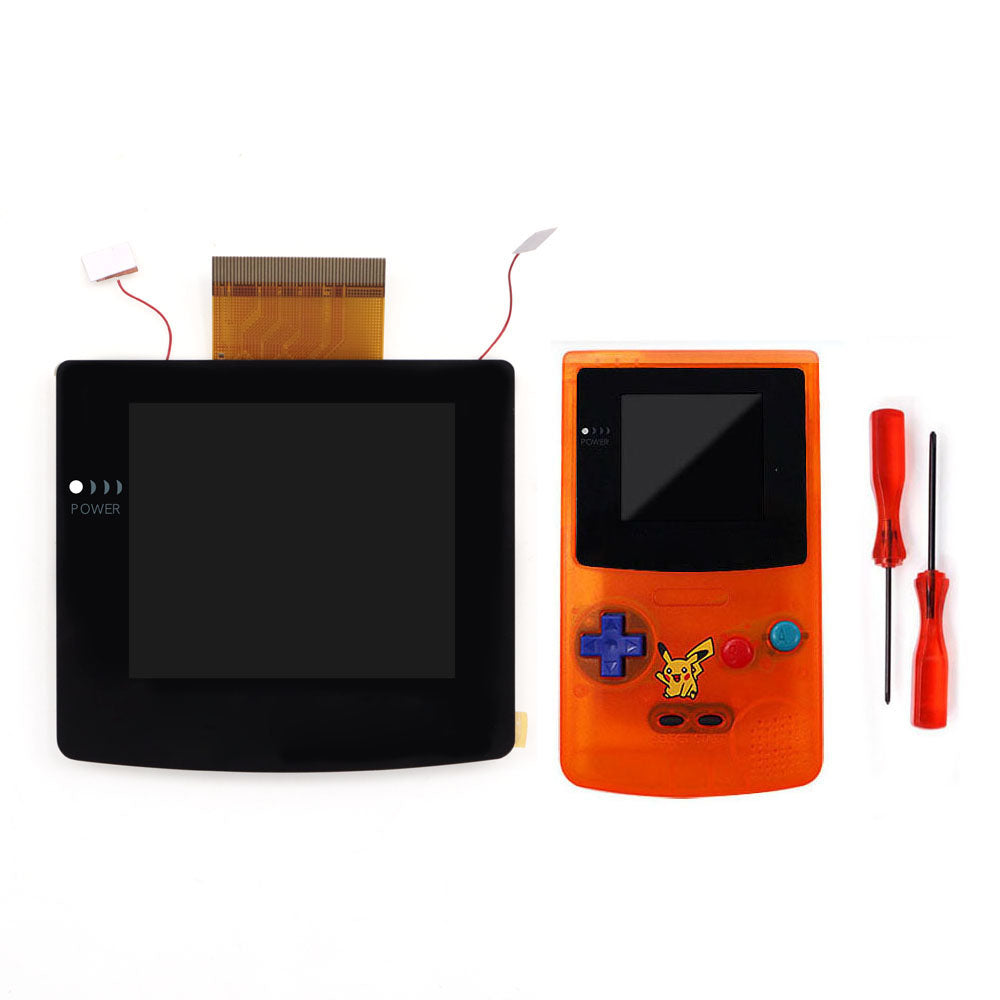 Laminated 2.45" GBC IPS All-in-one HD Backlight Screen Easy Installation OSD Pixel Effect For Gameboy Color GBC with Shell