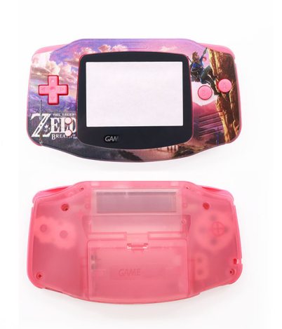 New UV Housing Shell For Game boy Advance GBA Console Replacement Plastic Case Full set Fits For Laminated V5 ,V2 Screen