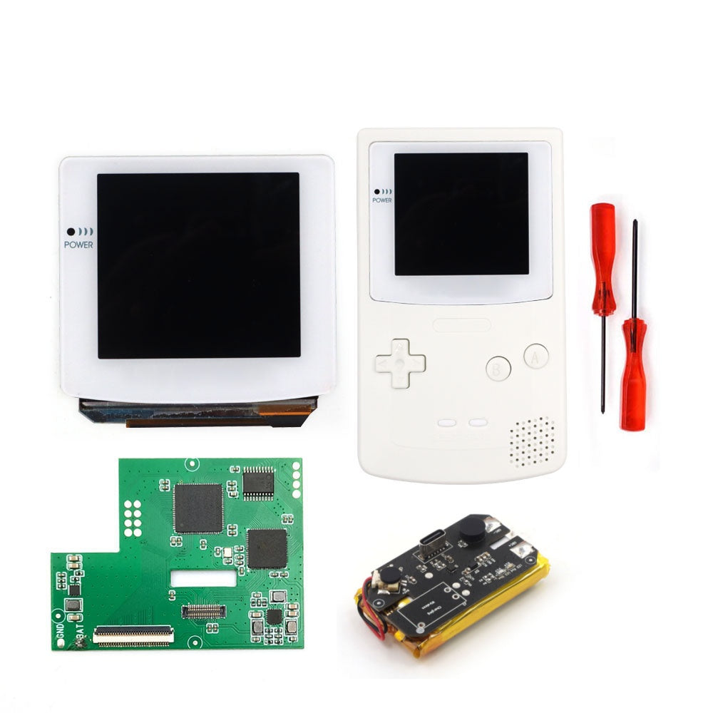 Type C port Rechargeable OLED Screen Touch Laminated AMOLED Screen Drop in For GBC GameBoy Color w/Pre-cut Shell