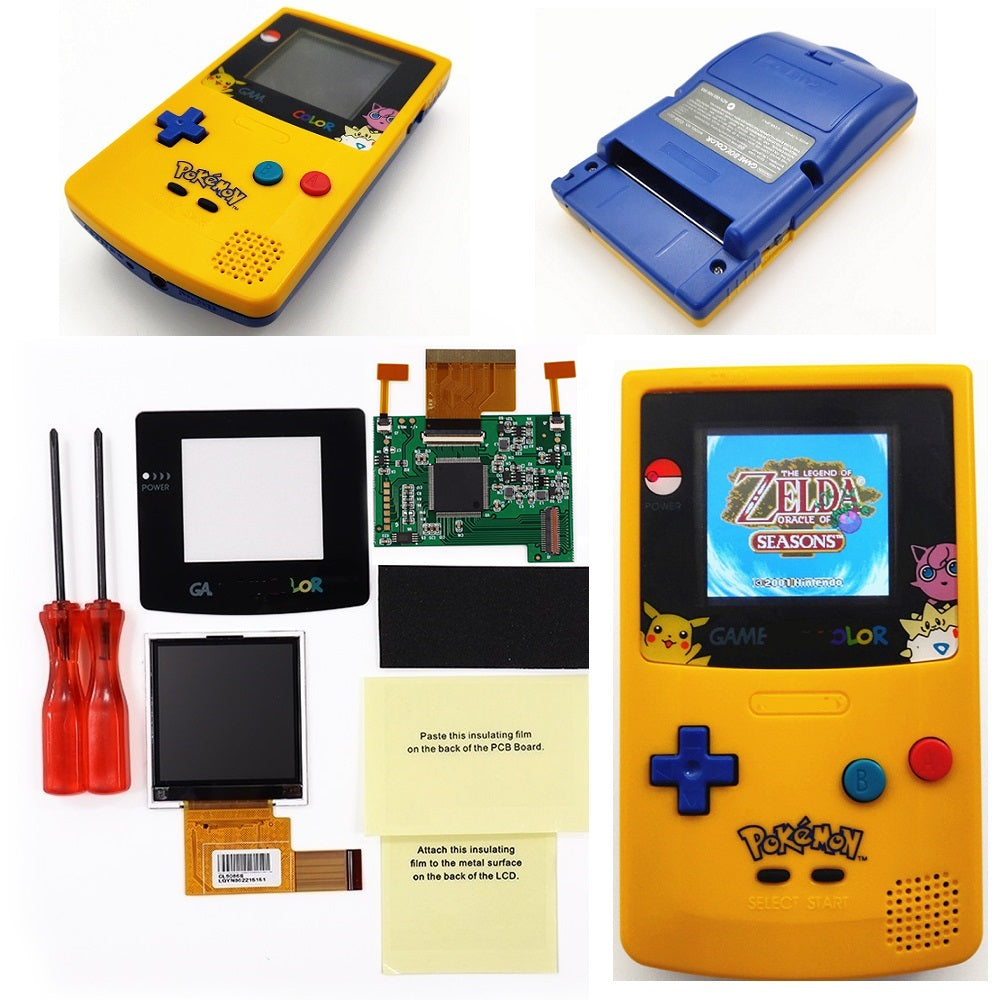 8 Color Mode GBC 2.2 inch LCD Screen Kits With 2 Sensor Adjustment Brightness Backlight Screen For GameBoy Color GBC