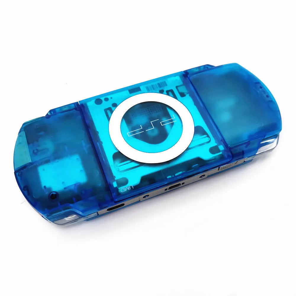 Retrofit Refurbished Clear Blue PSP 1000 Handheld System Game Console System