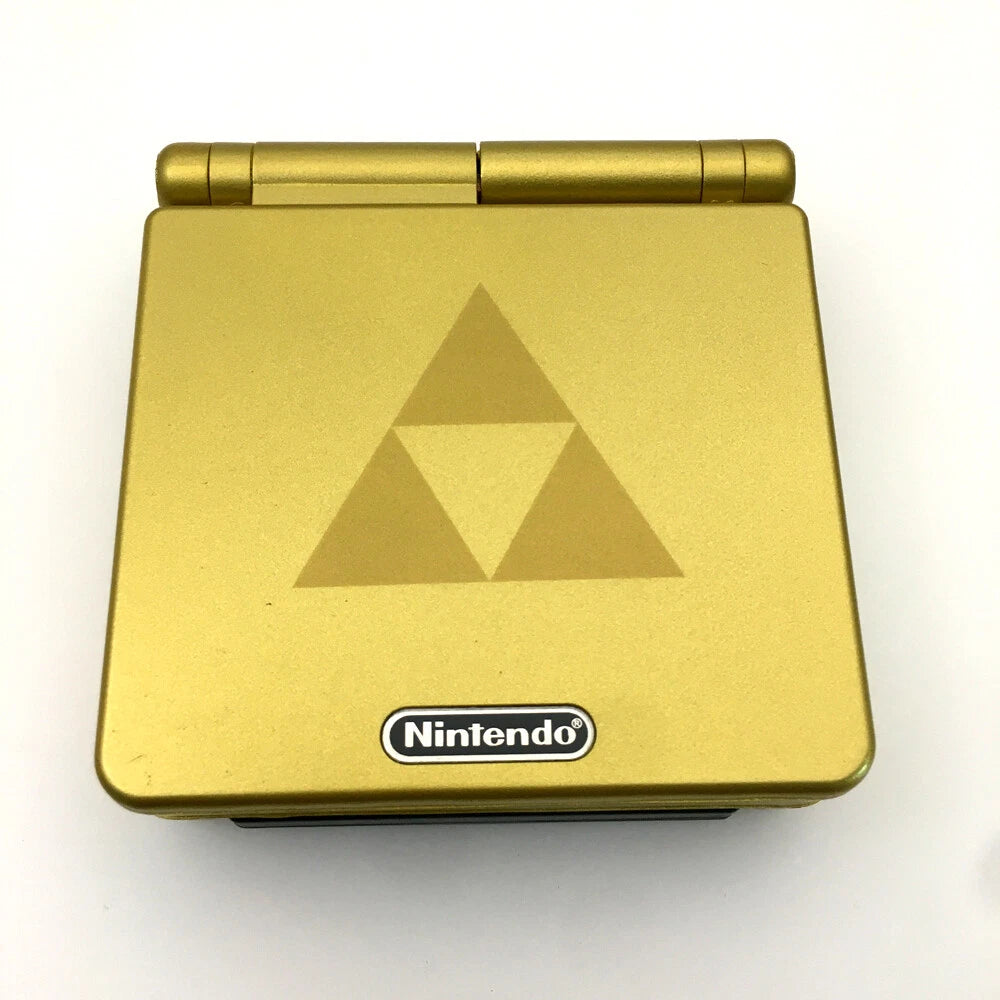 Gold Zelda 10 Levels Backlit V2 IPS LCD Screen Game Boy Advance SP GBA SP Console