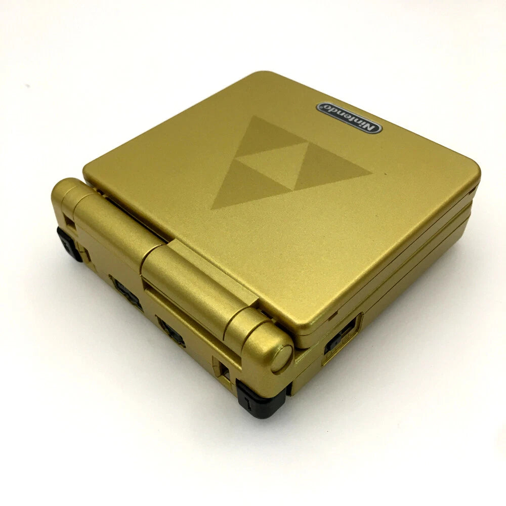 Gold Zelda 10 Levels Backlit V2 IPS LCD Screen Game Boy Advance SP GBA SP Console