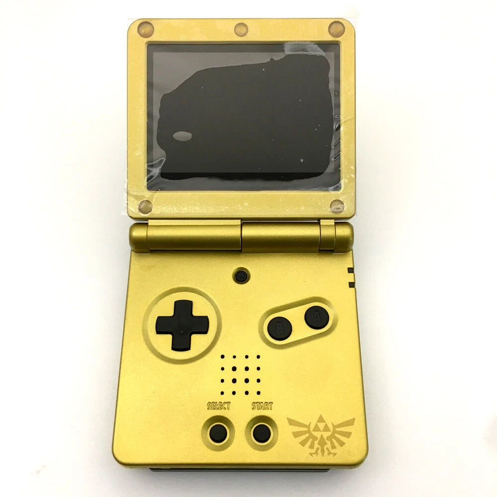 Gold Zelda 10 Levels Backlit V2 IPS LCD Screen Game Boy Advance SP GBA SP Console
