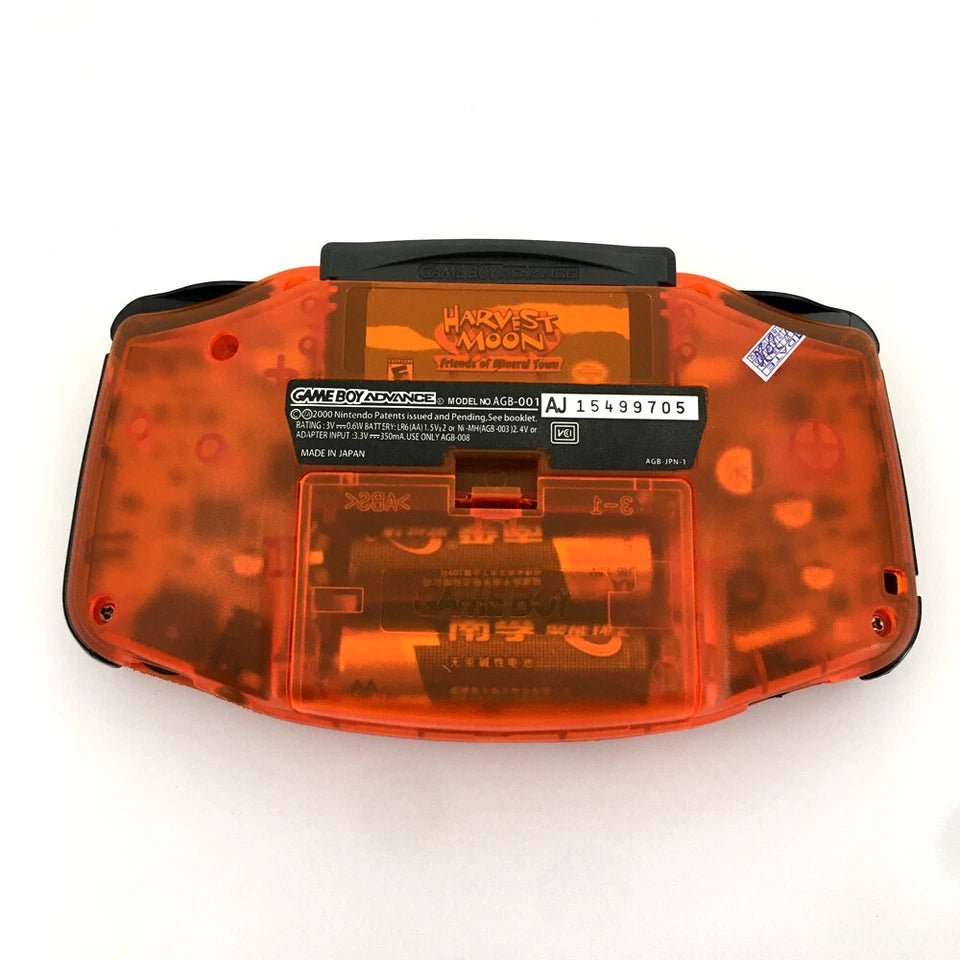 Clear Orange 10 Levels Brightness Backlit V2 iPS LCD GameBoy Advance GBA Console