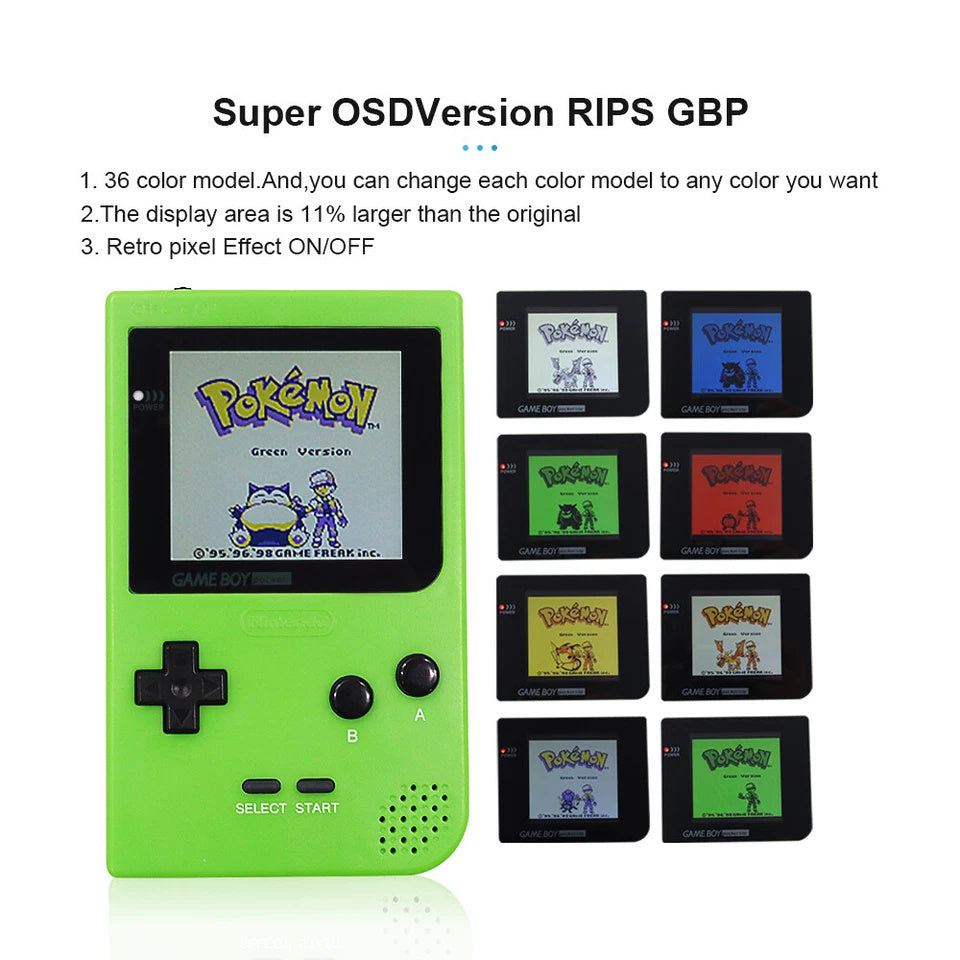 Q5 5 Level Brightness 8 Color Mode IPS Backlight LCD GameBoy Pocket GBP Console