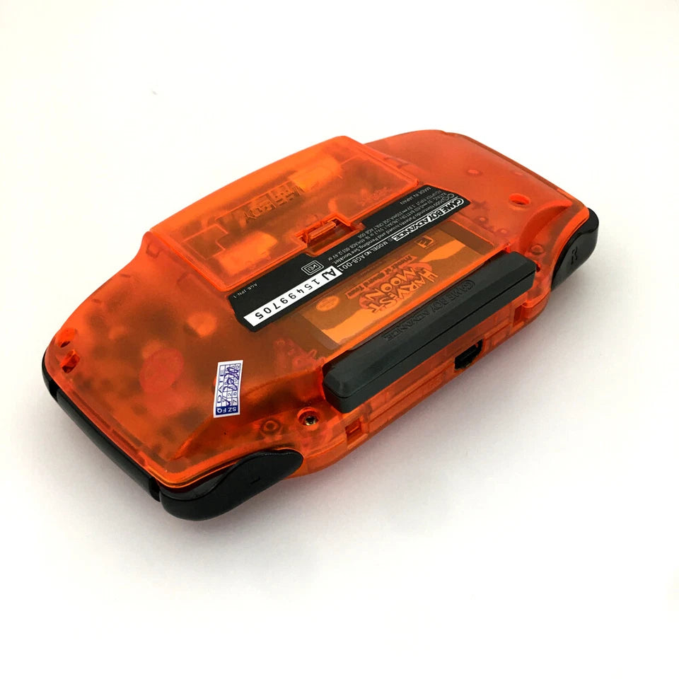 Clear Orange 10 Levels Brightness Backlit V2 iPS LCD GameBoy Advance GBA Console