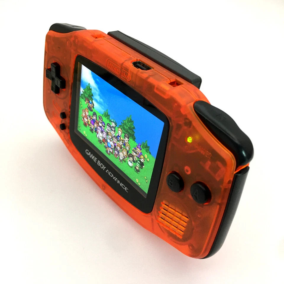 Clear Orange 10 Levels Brightness Backlit V2 iPS LCD GameBoy Advance GBA Console