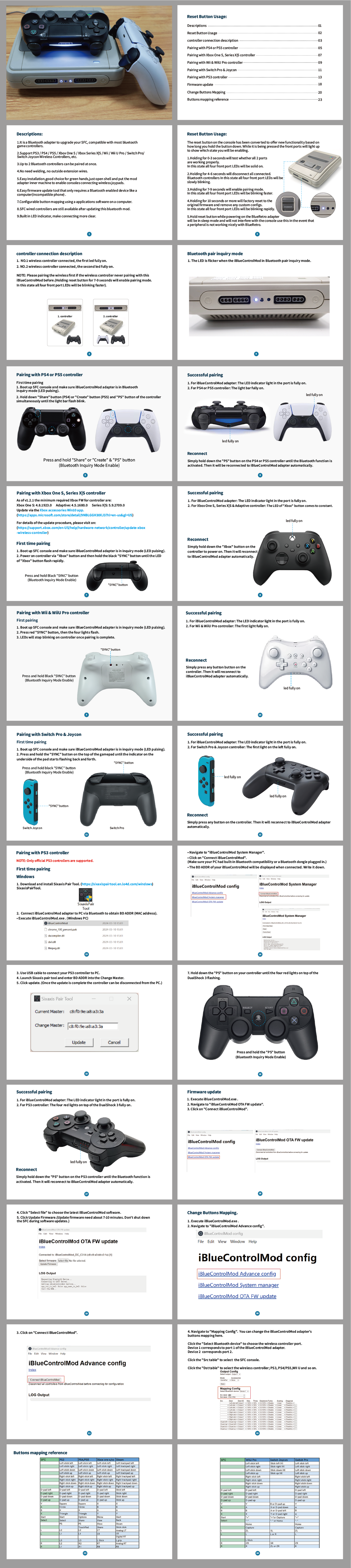 iBlueControlMod Bluetooth Wireless Controller Internal Adapter For JP SFC EU SNES Bluetooth Gamepad Adapter