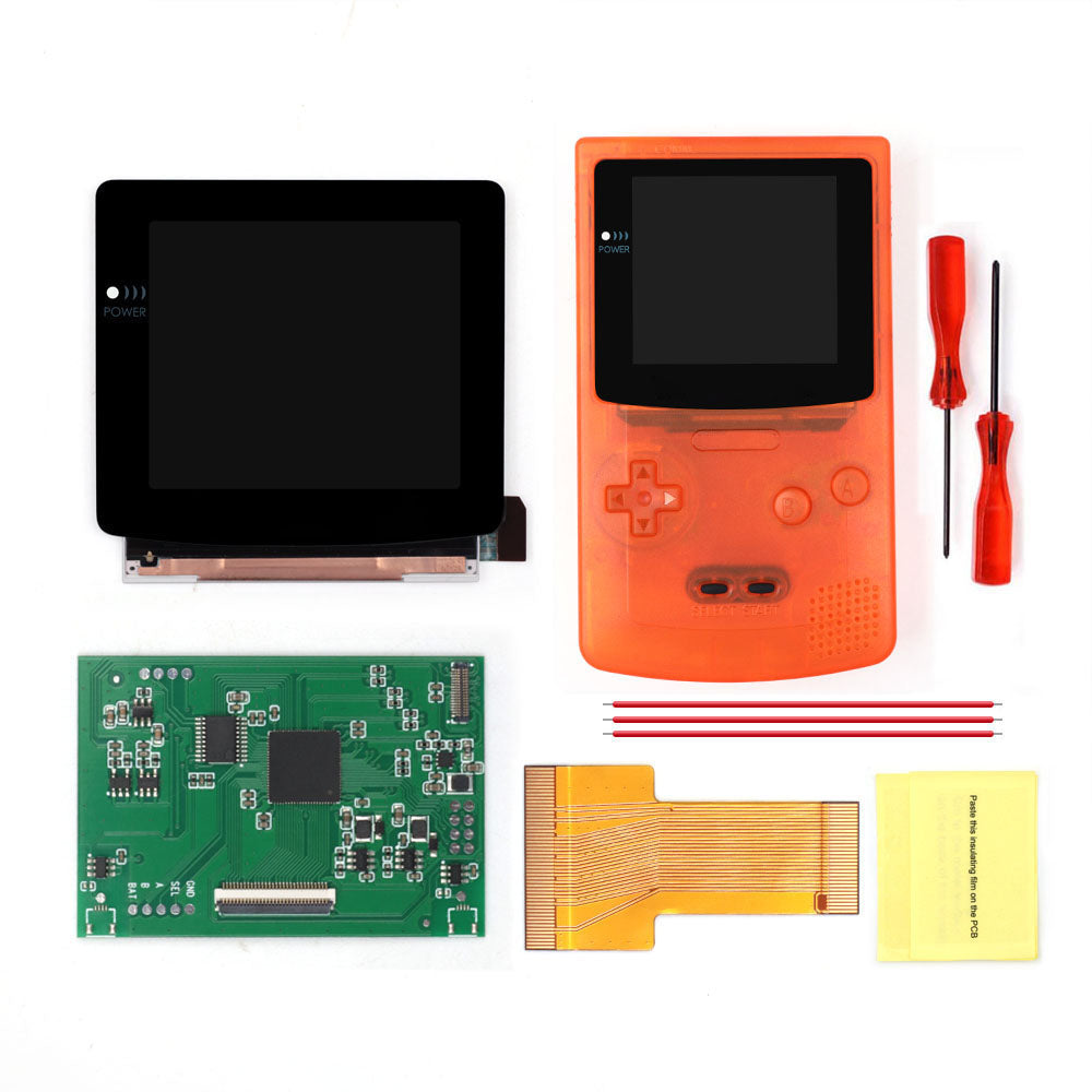 Hispeedido Laminated IPS LCD Retro Pixel Screen Kit W/ Cut Shell For Nintendo Game Boy DMG