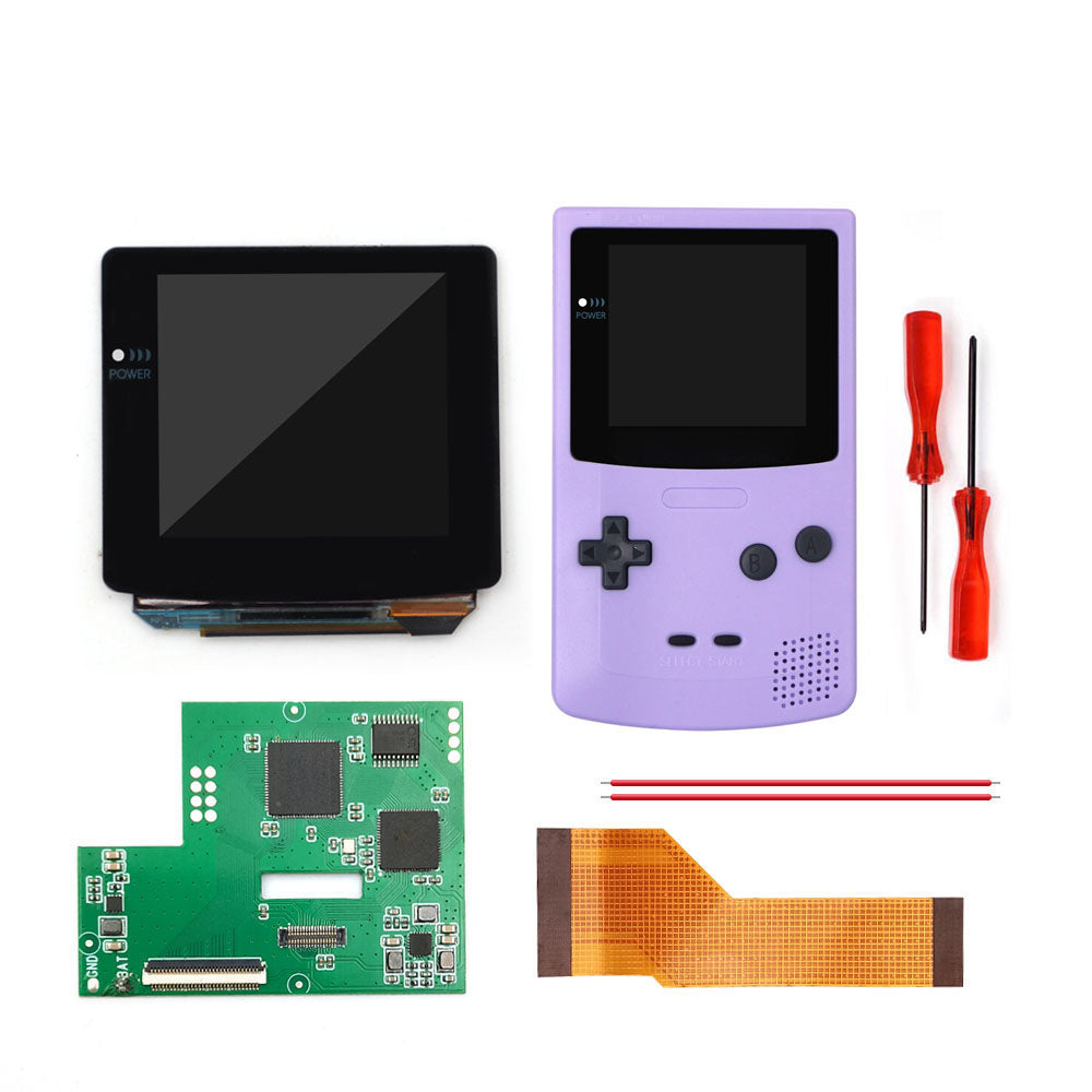 Touch Version Laminated AMOLED OLED Screen Drop in Build in OSD RETRO PIXEL Screen Easy Install For GBC GameBoy Color With Pre-cut Shell