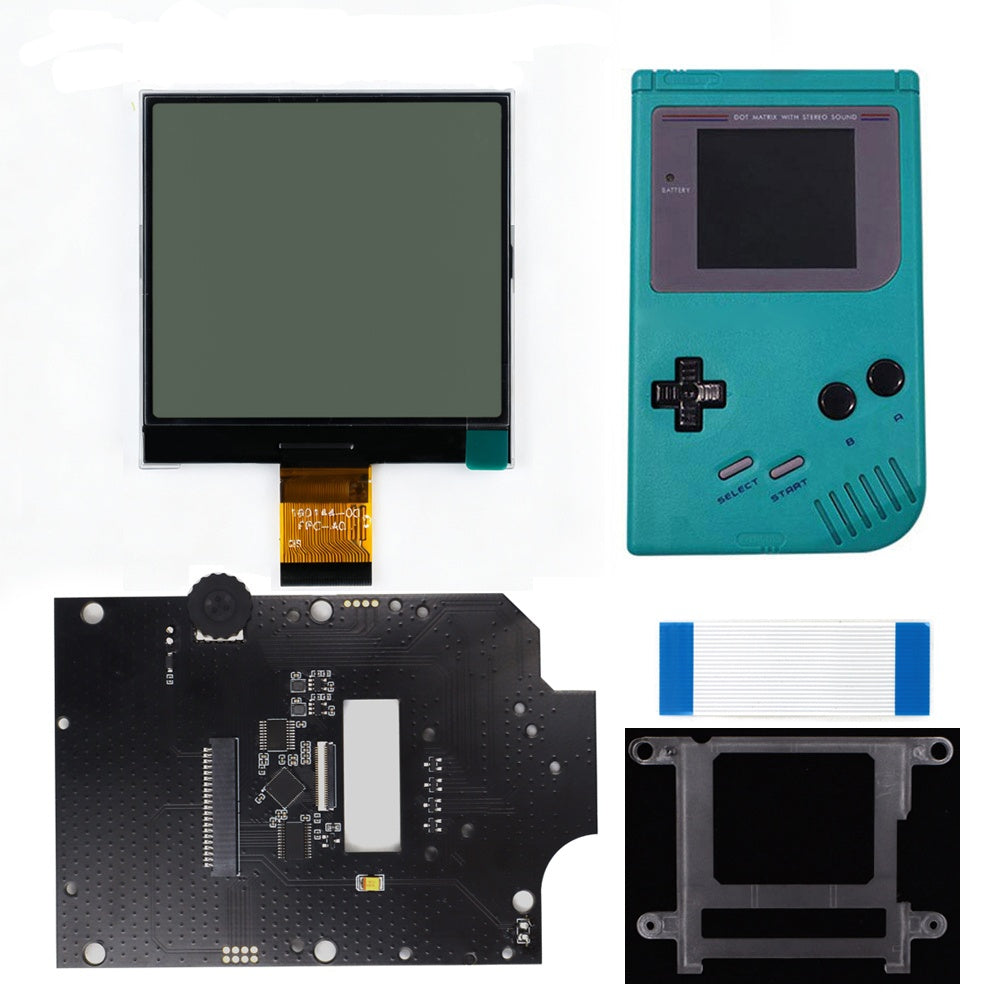 HISPEEDIDO 2.5 inches Grayscale LCD Screen Kit For GameBoy GB DMG Same Display Size Easy Install Drop-in OSD Menu