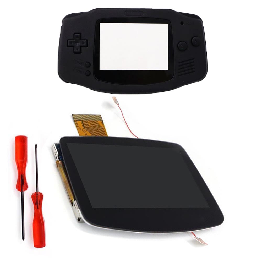 HISPEEDIDO Pre -laminated V5 HD 720x480 Drop-in Screen for GBA IPS LCD Kits Replacements Housing Shell