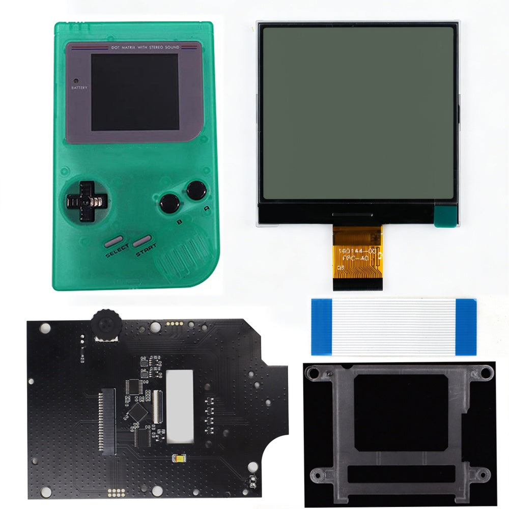 HISPEEDIDO 2.5 inches Grayscale LCD Screen Kit For GameBoy GB DMG Same Display Size Easy Install Drop-in OSD Menu