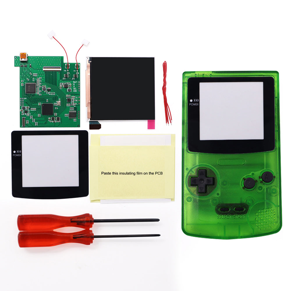 720P Retro Pixel HDMI-compatible IPS Backlight LCD Kit W/Pre-cut Shell For GBC