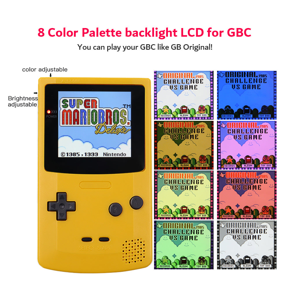 720P Retro Pixel HDMI-compatible IPS Backlight LCD Kit W/Pre-cut Shell For GBC