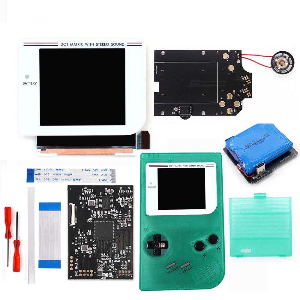 Rechargeable Pre-laminated HD Q5 3.1 inches Larger Display IPS RIPS Screen OSD FRM For GBO DMG LCD Kits Housing Shell Speaker