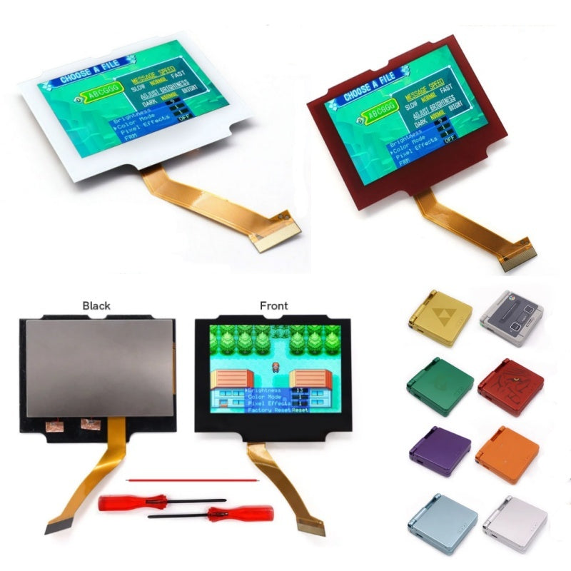HISPEEDIDO Pre-Laminated IPS 3.0 inch V5 Drop in Screen For GBA SP LCD Kits for Gameboy Advance SP with New Housing Shell