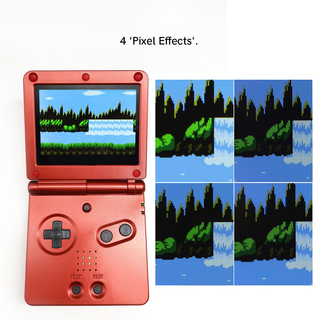 Red Refurbished Game Boy Advance GBA SP V5 Backlit IPS Screen Game Console Menu OSD 15 Level Game system