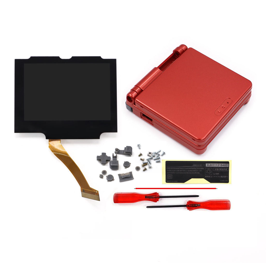 HISPEEDIDO V5 Drop in Pre-Laminated IPS 3.0 inch Screen For GBA SP LCD Kits for Gameboy Advance SP with New Case Housing Shell