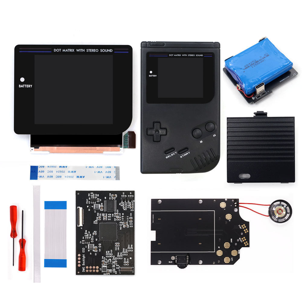 Rechargeable Pre-laminated HD Q5 3.1 inches Larger Display IPS RIPS Screen OSD FRM For GBO DMG LCD Kits Housing Shell Speaker