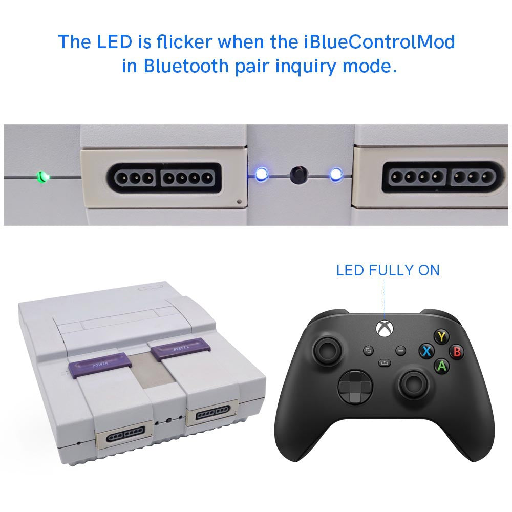 Hispeedido iBlueControlMod SNES Bluetooth Wireless Controller Internal Adapter Bluetooth Gamepad Adapter For SNES Console