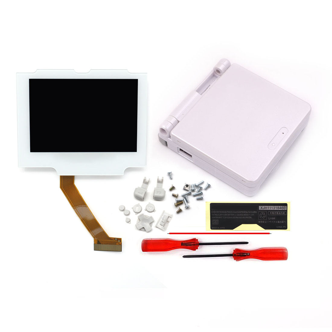 HISPEEDIDO V5 Drop in Pre-Laminated IPS 3.0 inch Screen For GBA SP LCD Kits for Gameboy Advance SP with New Case Housing Shell