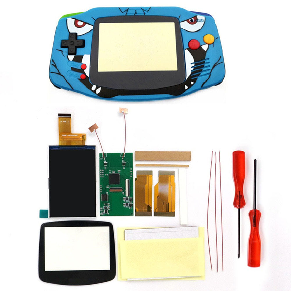 HISPEEDIDO V5 Upgrade HD High defination Drop In 3.0" 3 inch Highlight 720*480 720x480 Retro pixel OSD Menu IPS LCD kit for GBA Advance w/Shell