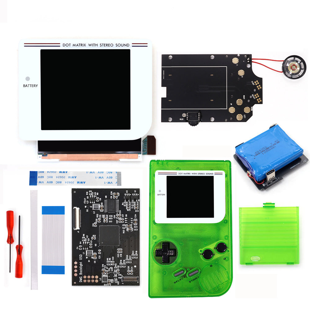 Rechargeable Pre-laminated HD Q5 3.1 inches Larger Display IPS RIPS Screen OSD FRM For GBO DMG LCD Kits Housing Shell Speaker