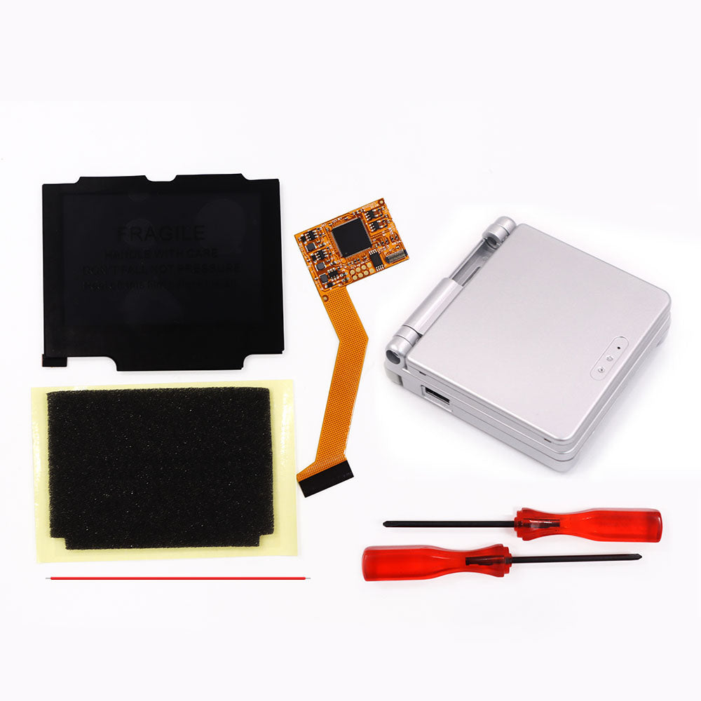 HISPEEDIDO For GBA SP V2 Screen set IPS LCD Backlight Screen High Brightness Laminated Display LCD Set with Shell
