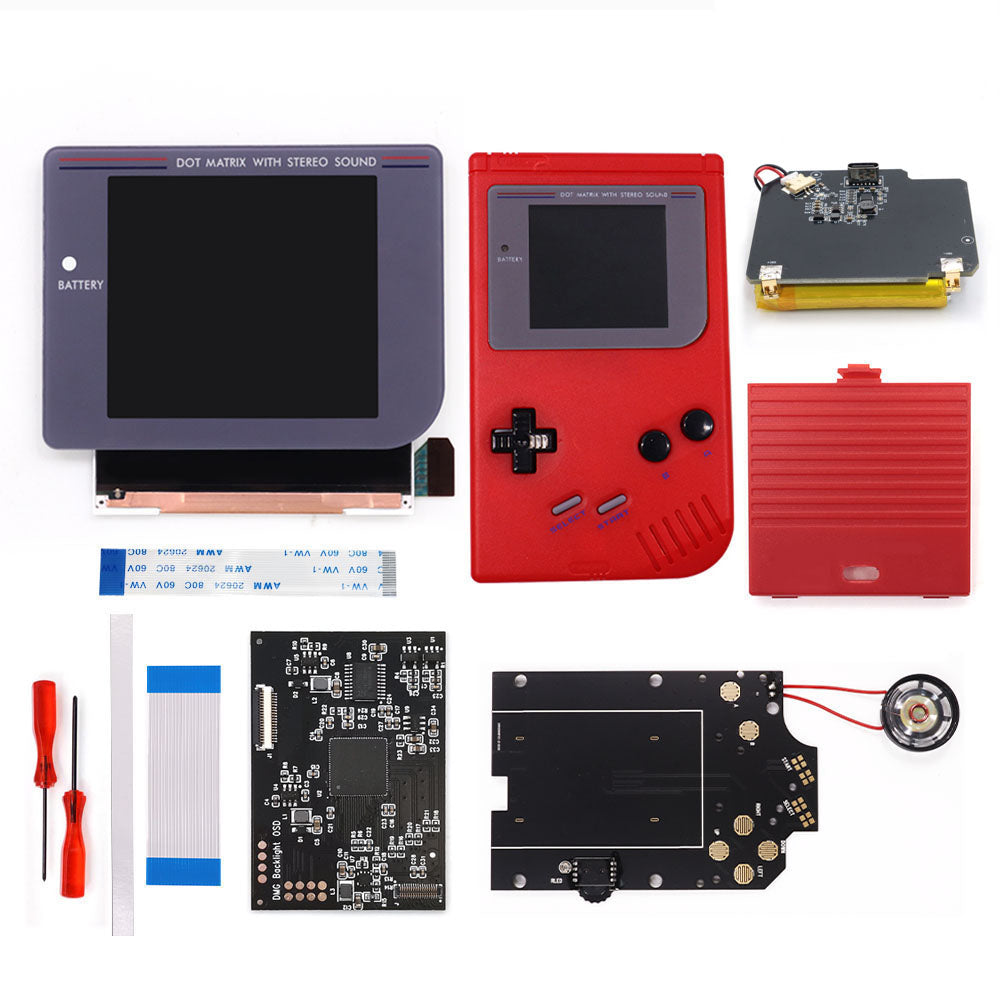 Rechargeable Pre-laminated HD Q5 3.1 inches Larger Display IPS RIPS Screen OSD FRM For GBO DMG LCD Kits Housing Shell Speaker