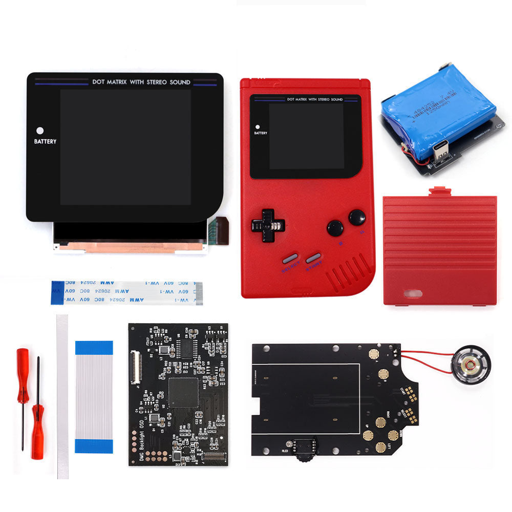 Rechargeable Pre-laminated HD Q5 3.1 inches Larger Display IPS RIPS Screen OSD FRM For GBO DMG LCD Kits Housing Shell Speaker