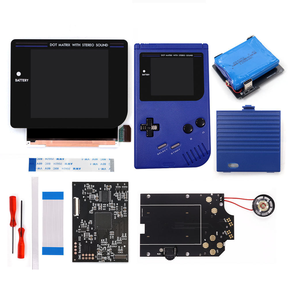 Rechargeable Pre-laminated HD Q5 3.1 inches Larger Display IPS RIPS Screen OSD FRM For GBO DMG LCD Kits Housing Shell Speaker