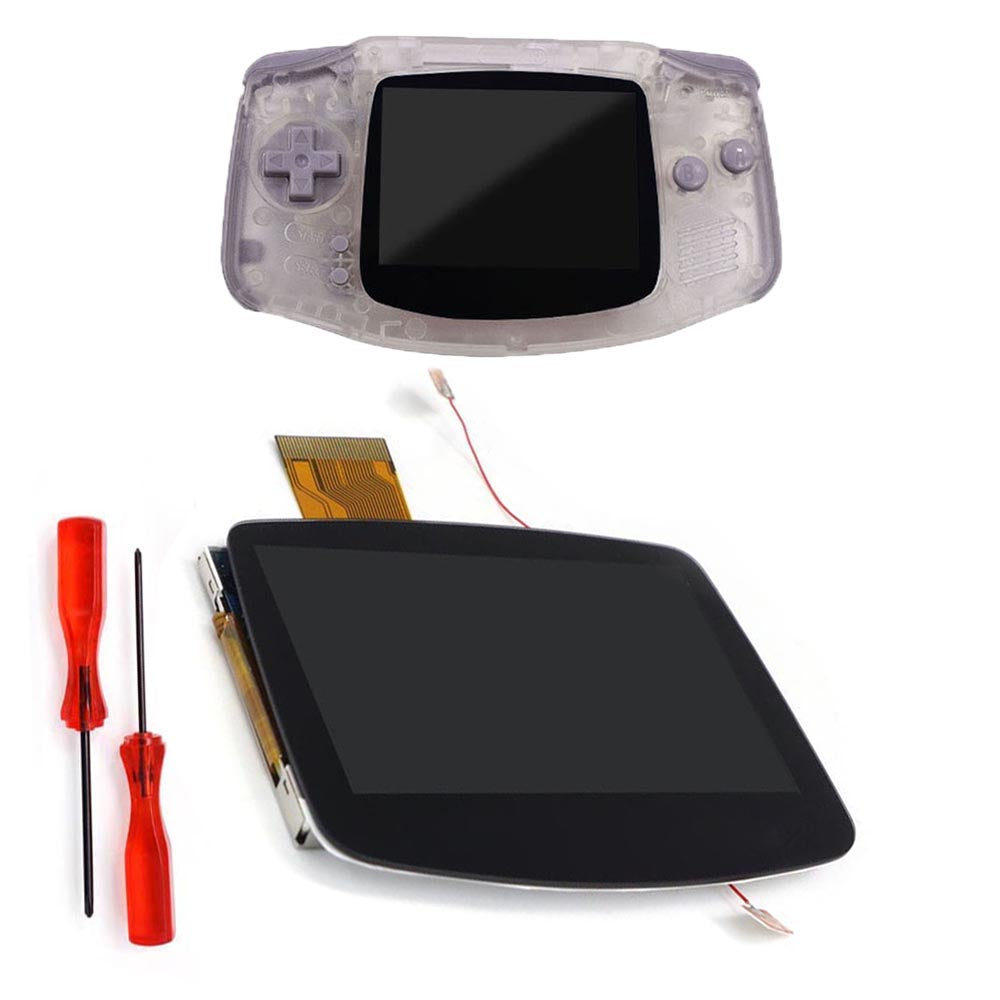 HISPEEDIDO Pre -laminated V5 HD 720x480 Drop-in Screen for GBA IPS LCD Kits Replacements Housing Shell