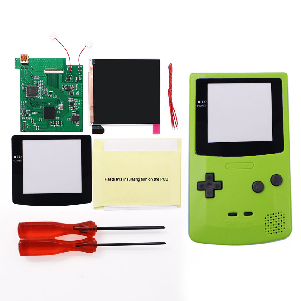 720P Retro Pixel HDMI-compatible IPS Backlight LCD Kit W/Pre-cut Shell For GBC