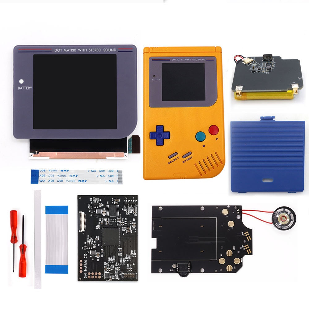 Rechargeable Pre-laminated HD Q5 3.1 inches Larger Display IPS RIPS Screen OSD FRM For GBO DMG LCD Kits Housing Shell Speaker