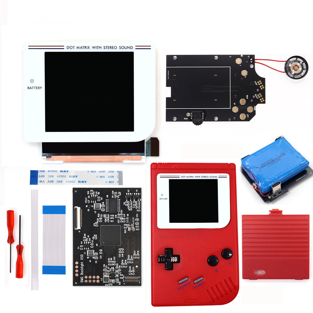 Rechargeable Pre-laminated HD Q5 3.1 inches Larger Display IPS RIPS Screen OSD FRM For GBO DMG LCD Kits Housing Shell Speaker