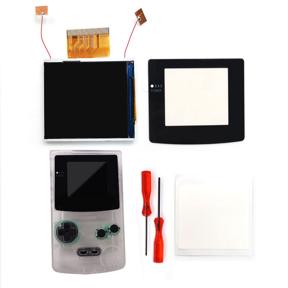 Real Drop In 2.45" GBC IPS Backlight Screen PCB Mod Kits Replacement Easy Installation OSD Pixel Effect For Gameboy Color