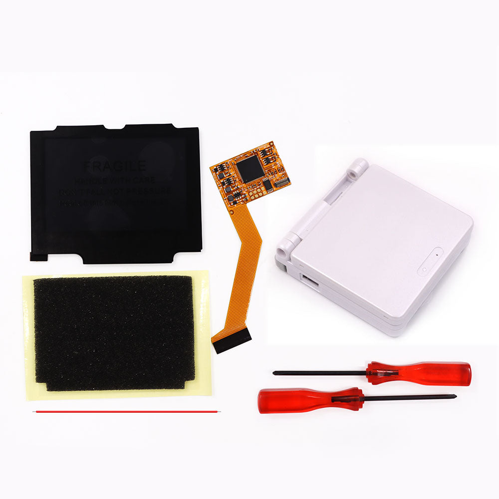 HISPEEDIDO For GBA SP V2 Screen set IPS LCD Backlight Screen High Brightness Laminated Display LCD Set with Shell