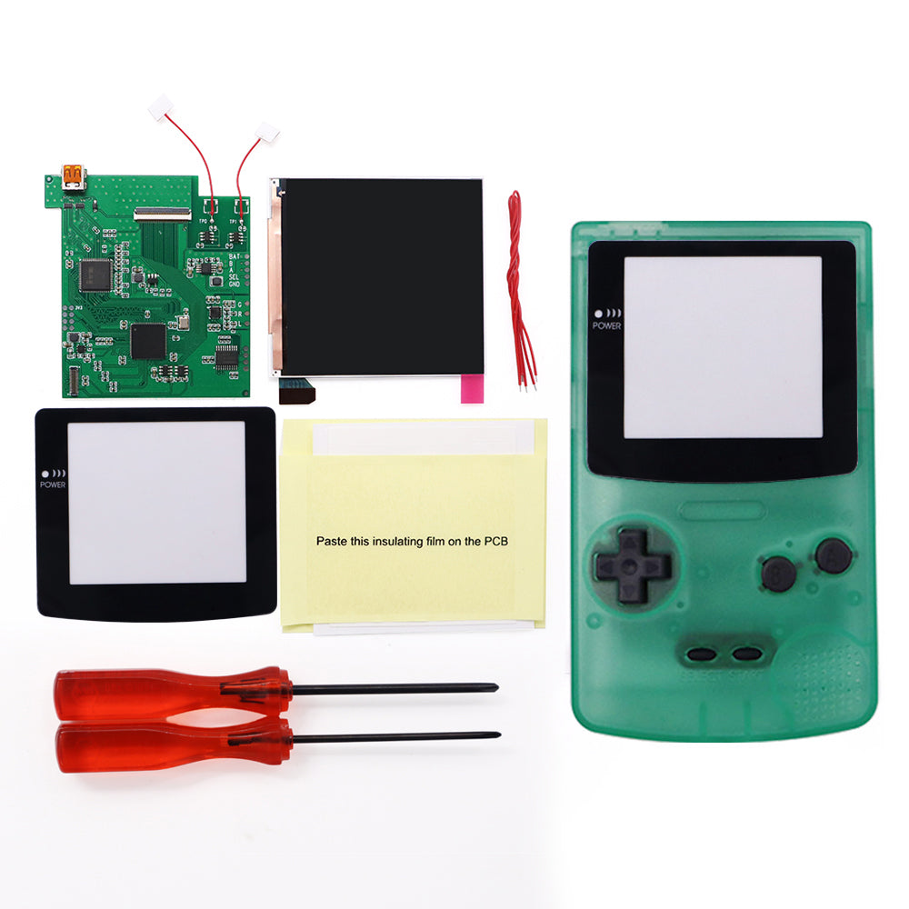 720P Retro Pixel HDMI-compatible IPS Backlight LCD Kit W/Pre-cut Shell For GBC