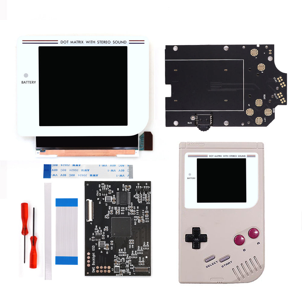 Newest Laminated Q5 3.1 inches Larger Display HD IPS RIPS Screen OSD FRM For GBO DMG LCD Kits Housing Shell Case