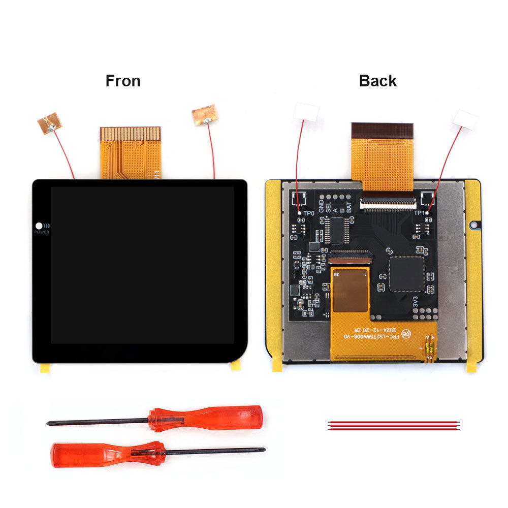 Laminated 2.8 inch Larger IPS Screen LCD Integer Scaling Build in OSD For GBP Gameboy Pocket Retro Pixel Screen Kits with Shell