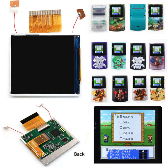 Laminierter AMOLED-OLED-Touchscreen, Drop-in-Einbau, eingebautes OSD, Retro-Pixel-Bildschirm, einfache Installation für GBC GameBoy Color mit vorgeschnittener Hülle