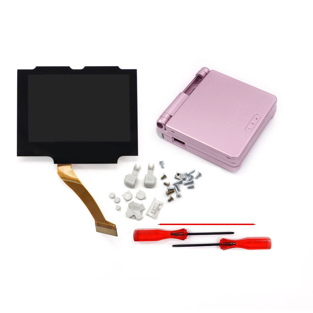 HISPEEDIDO Pre-Laminated IPS 3.0 inch V5 Drop in Screen For GBA SP LCD Kits for Gameboy Advance SP with New Housing Shell