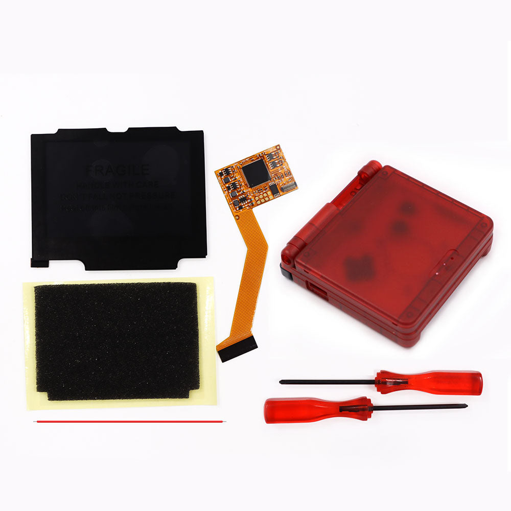 HISPEEDIDO For GBA SP V2 Screen set IPS LCD Backlight Screen High Brightness Laminated Display LCD Set with Shell