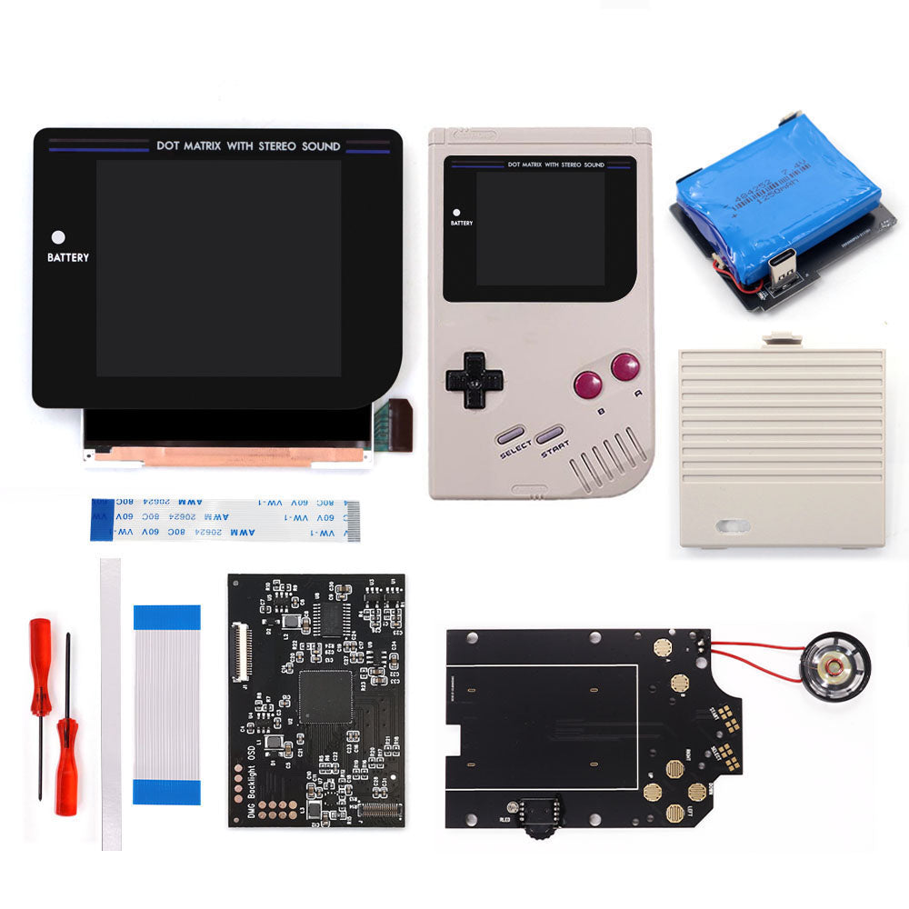 Rechargeable Pre-laminated HD Q5 3.1 inches Larger Display IPS RIPS Screen OSD FRM For GBO DMG LCD Kits Housing Shell Speaker