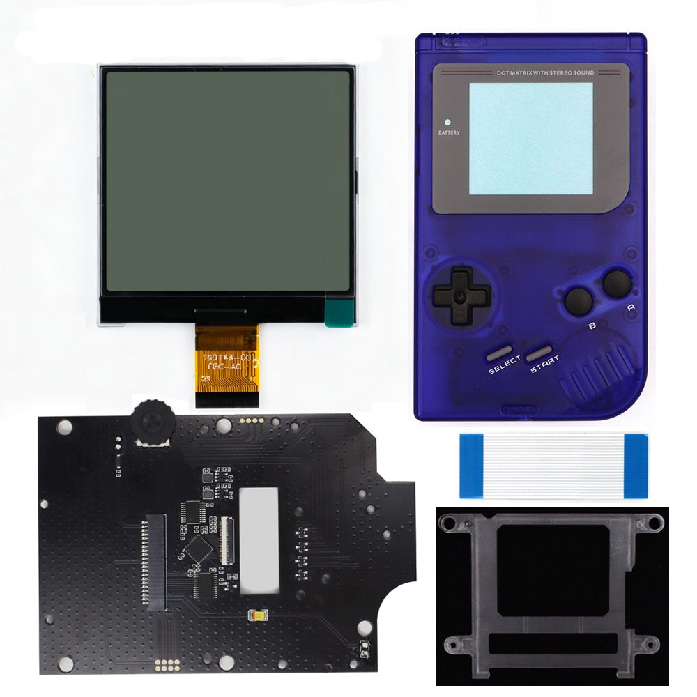 HISPEEDIDO 2.5 inches Grayscale LCD Screen Kit For GameBoy GB DMG Same Display Size Easy Install Drop-in OSD Menu