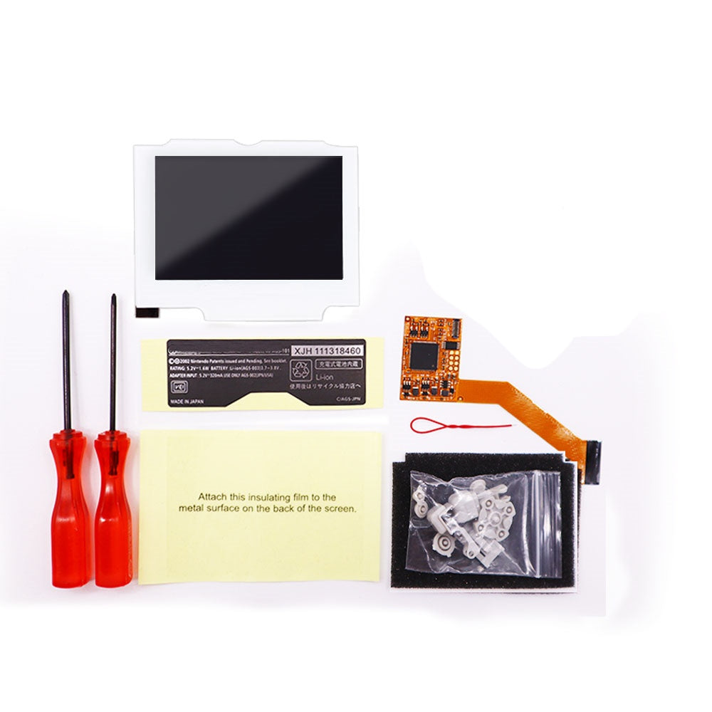 HISPEEDIDO For GBA SP V2 Screen set IPS LCD Backlight Screen High Brightness Laminated Display LCD Set with Housing