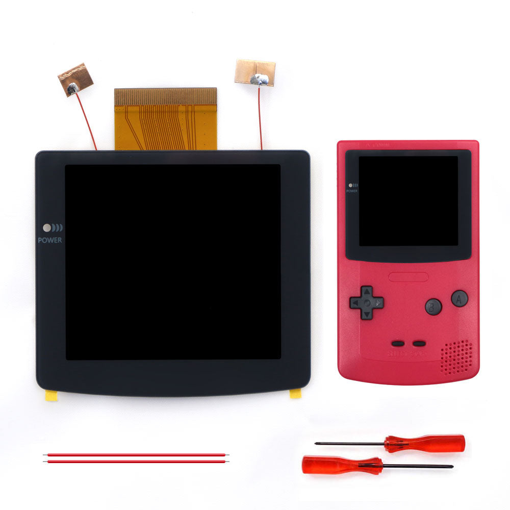 2026 Black White 2.8" Laminated IPS LCD For GBC 480x432 Integer Scaling Backlight Retro Pixel KIT For Game boy Color