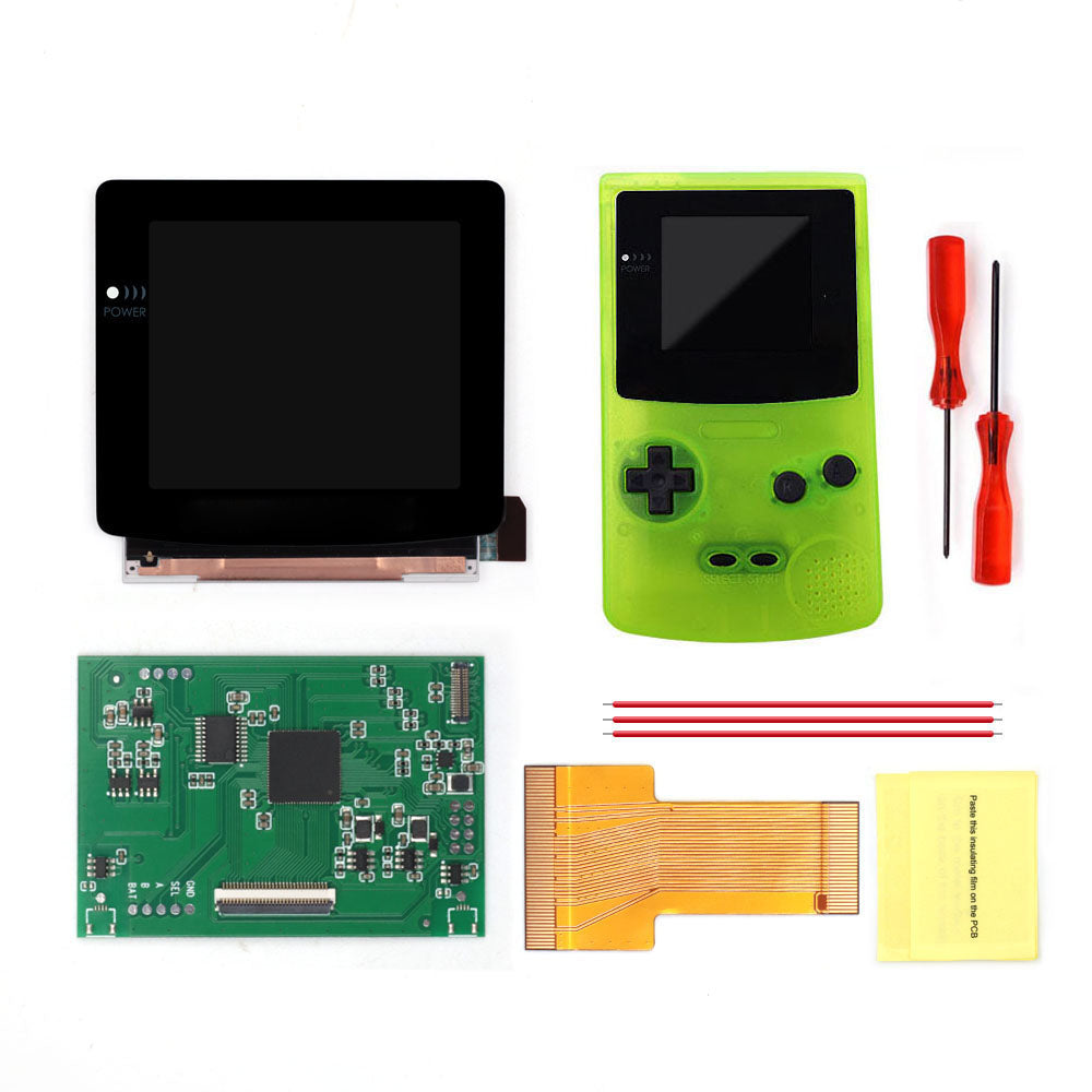 3.1 inch HD Laminated Q5 Larger IPS Screen Drop in Build in OSD RETRO PIXEL Screen For GBC GameBoy Color With Pre-cut Shell